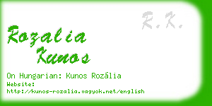 rozalia kunos business card